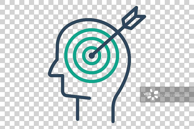 目标头部线条图标风格图片素材