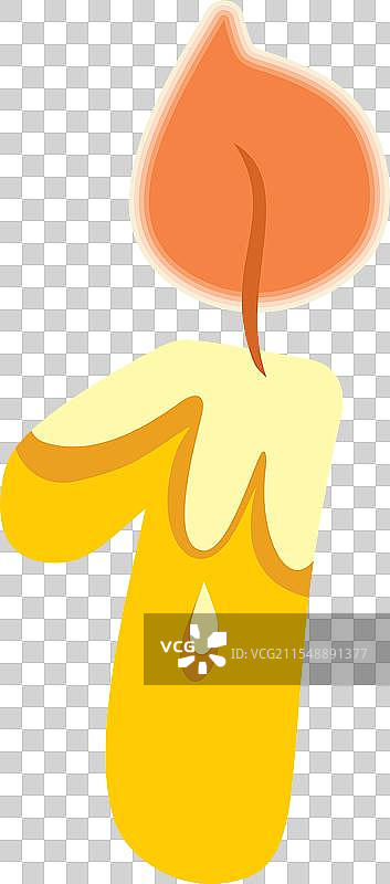 数字一形状的蜡烛卡通设计图片素材