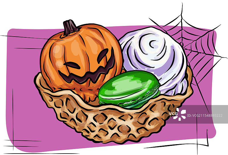 南瓜香料口味的食品和饮料（横向）图片素材