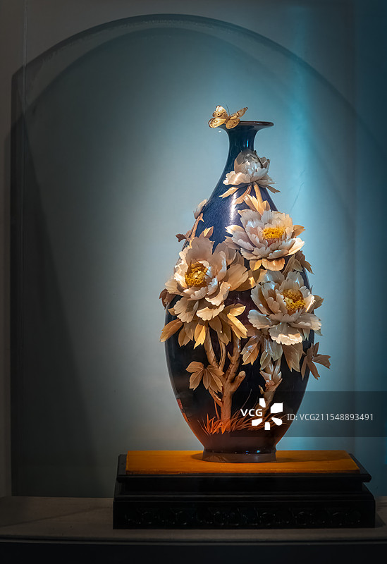 河南省民间艺术，麦秸画，平安富贵图片素材