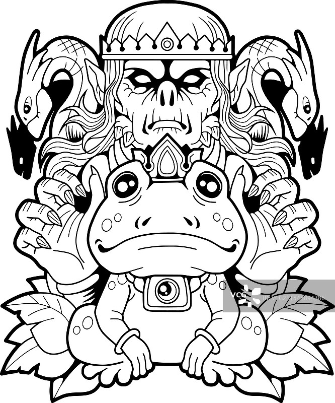 童话公主与青蛙图片素材