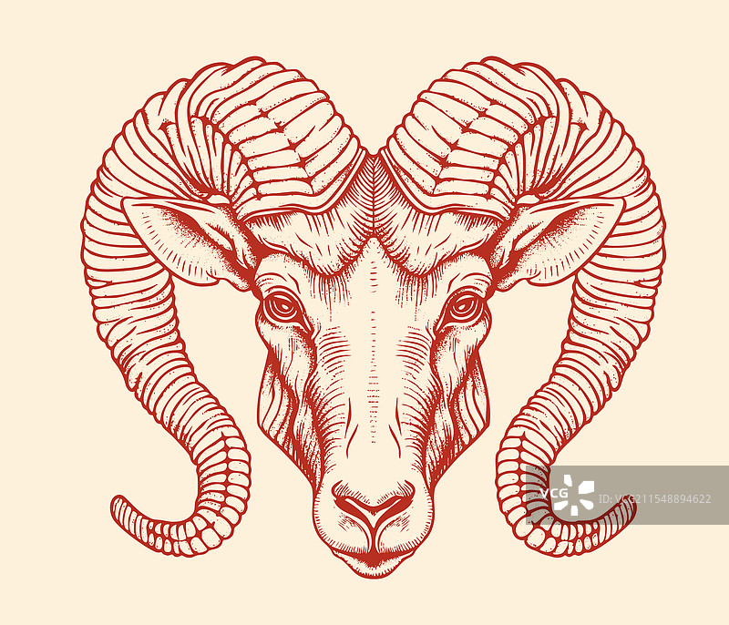 现代魔法女巫卡片与白羊座星座图片素材