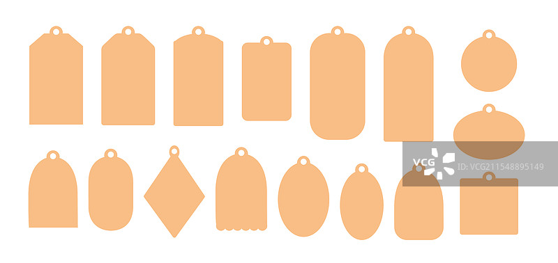 空白可打印的礼品标签或贴纸套装图片素材