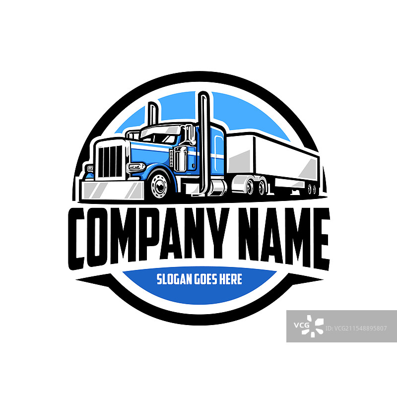 半挂车公司标志 货运 18轮大卡车图片素材