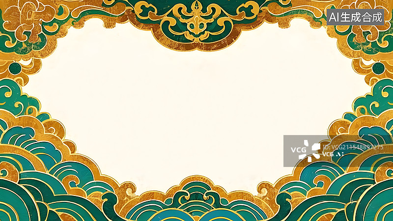 【AI数字艺术】国潮风格端午节纹理装饰背景边框图片素材