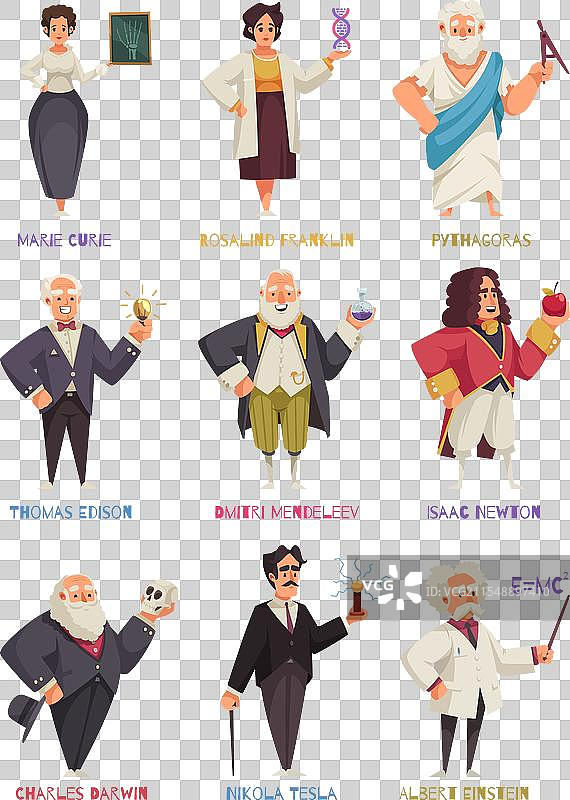 著名科学家角色套装图片素材