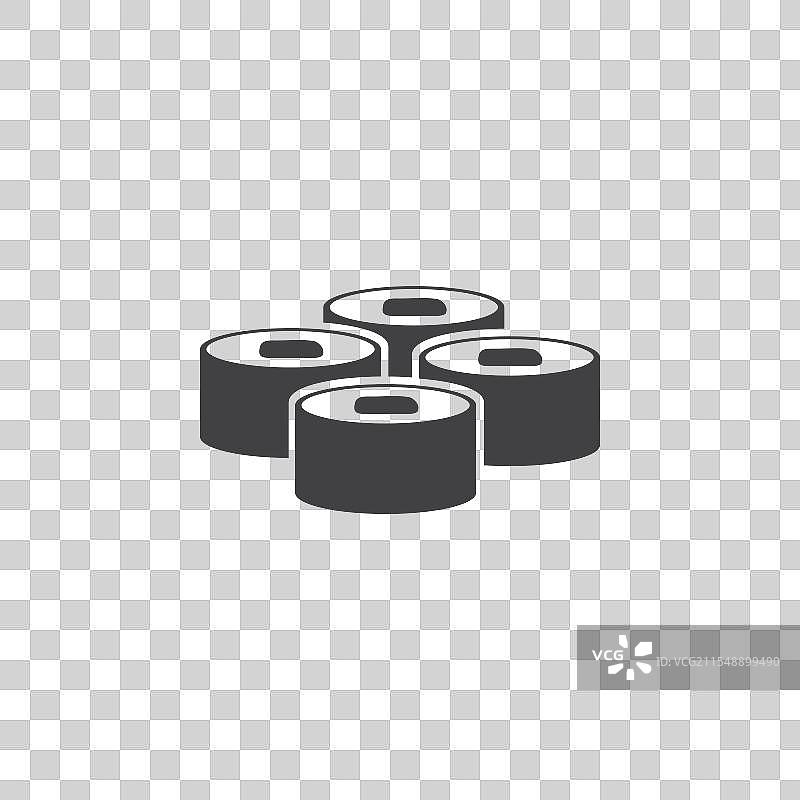 极简风格的寿司卷图标图片素材