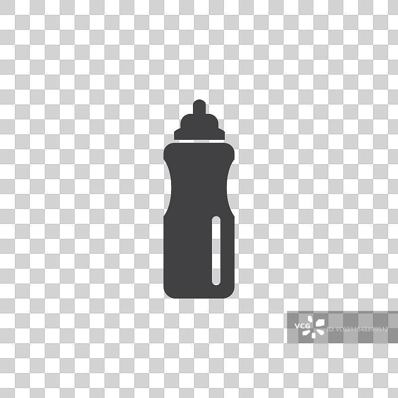 带喷嘴盖的水瓶轮廓图片素材