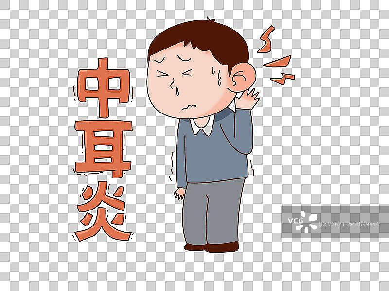 中耳炎 耳朵疼痛图片素材