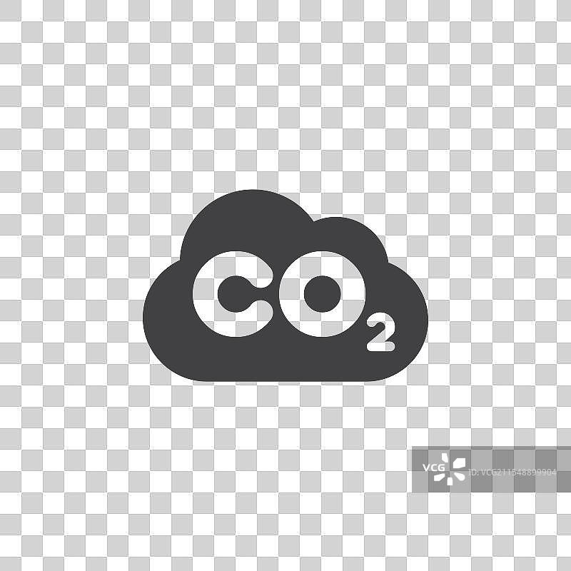 二氧化碳排放云图标图片素材