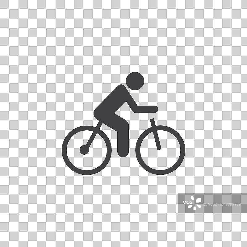 骑自行车者剪影图标图片素材