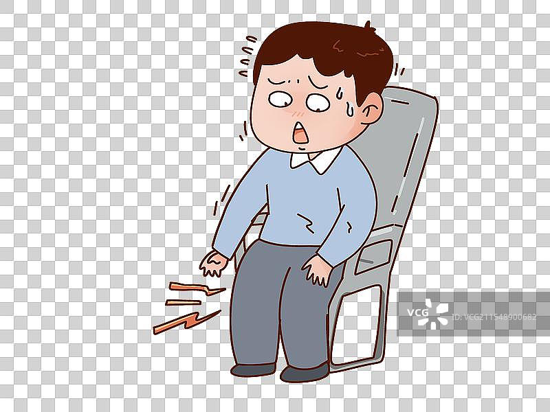 久坐导致下肢血栓肿胀疼痛图片素材