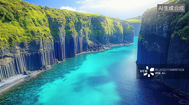 【AI数字艺术】海边峭壁壮丽景色图片素材