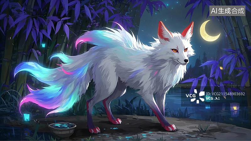 【AI数字艺术】九尾天狐图片素材
