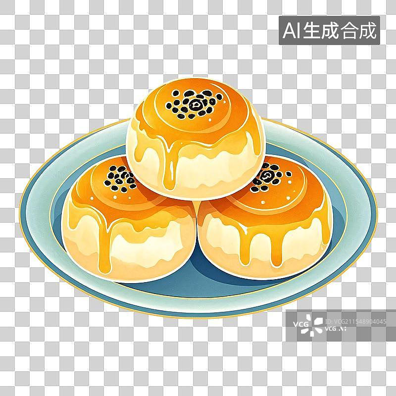 【AI数字艺术】小吃糕点元素图片素材