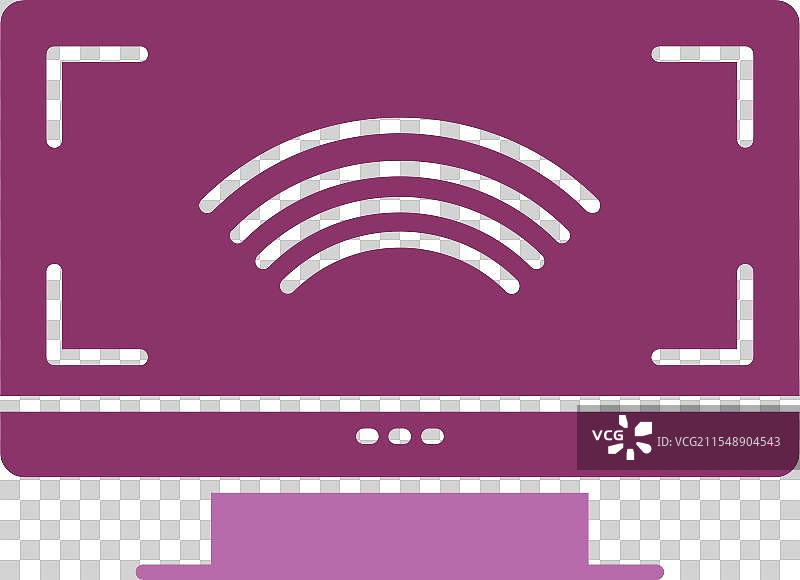 智能电视图标，双色设计图片素材