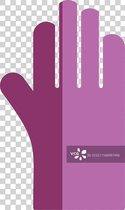 清洁手套图标，双色设计图片素材