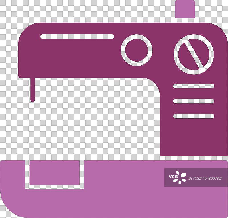 缝纫机图标，双色设计图片素材