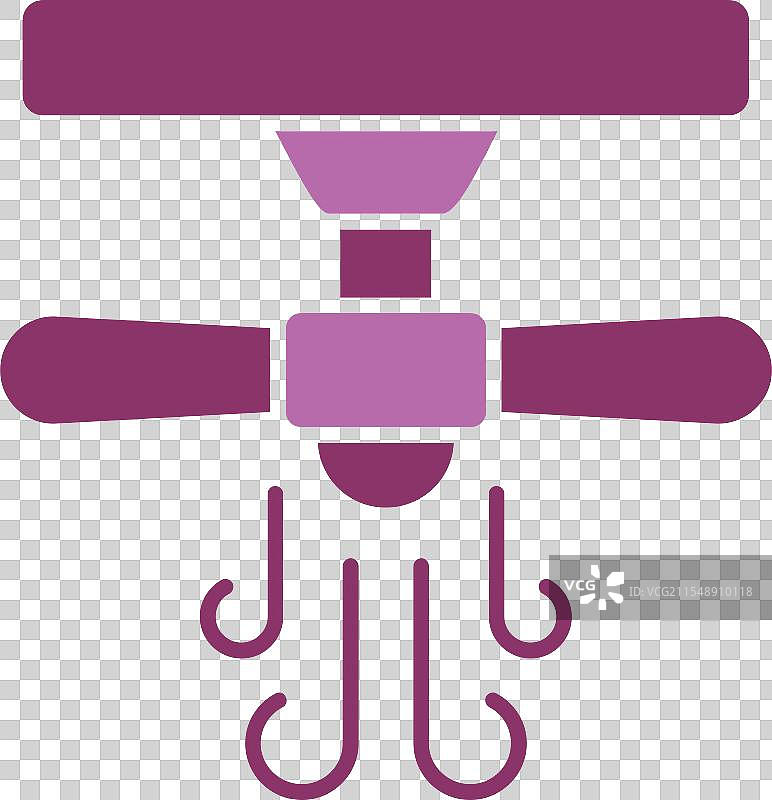 双色图标的吊扇符号图片素材