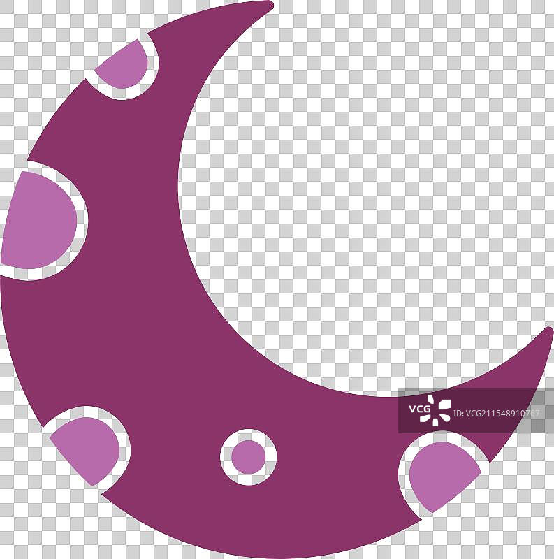 双色半月符号图标图片素材