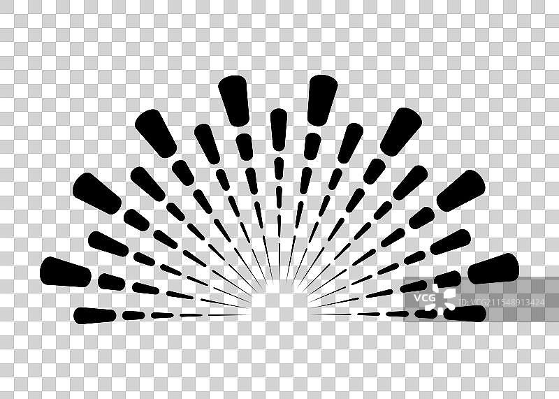 复古手绘的日冕烟花爆炸图片素材