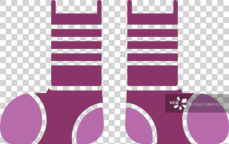 小丑鞋图标，两种颜色图片素材