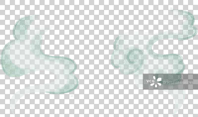 两朵祥云云雾云朵蒸气气体国风国潮手绘插画图片素材