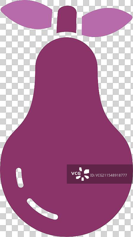 梨形图标，双色设计图片素材