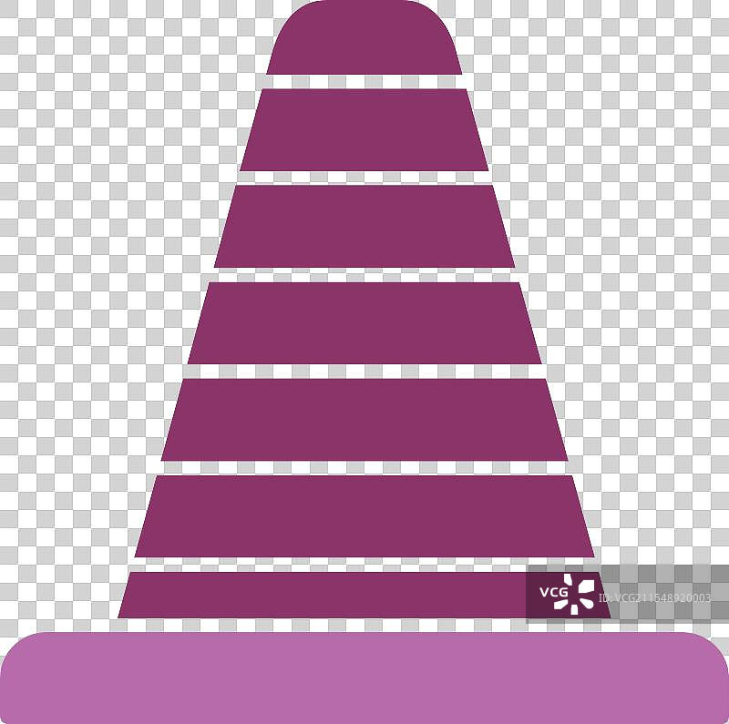 交通锥图标，双色设计图片素材