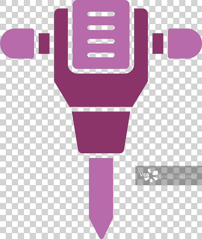 双色图标的电锤符号图片素材