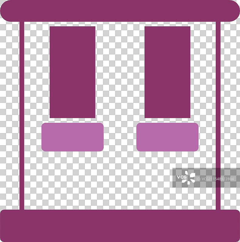 双色图标的秋千符号图片素材