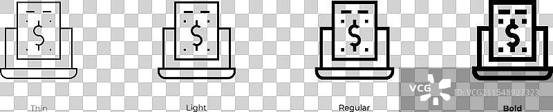 保管图标，细线、常规和粗体风格图片素材