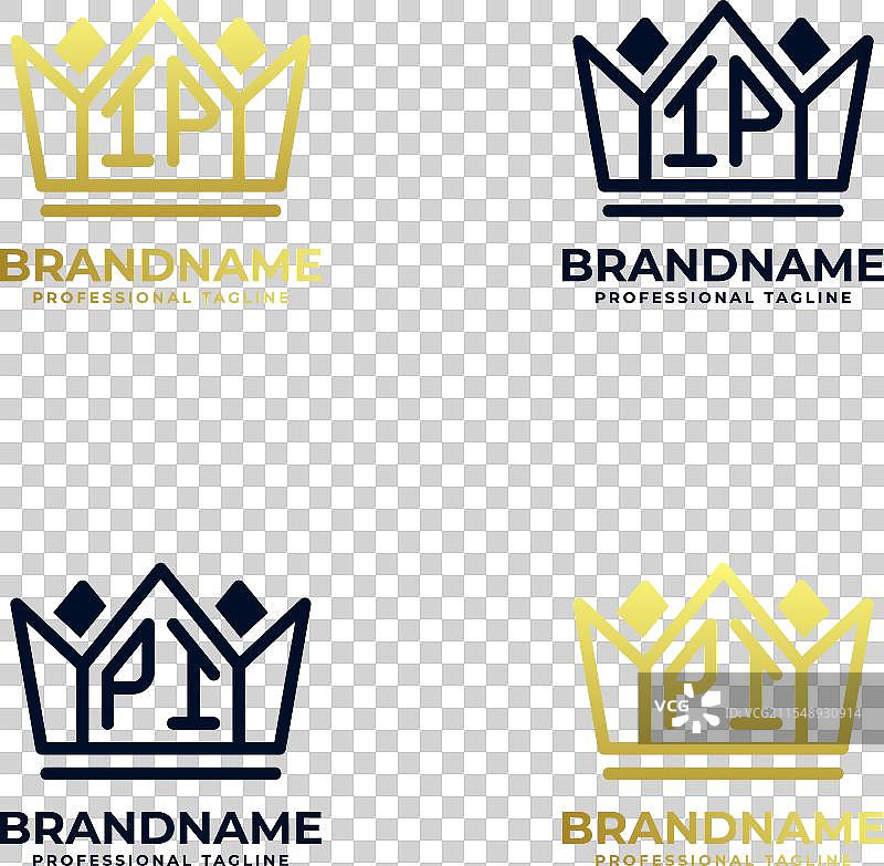 适合家庭的字母IP和PI的Ping标志组合图片素材