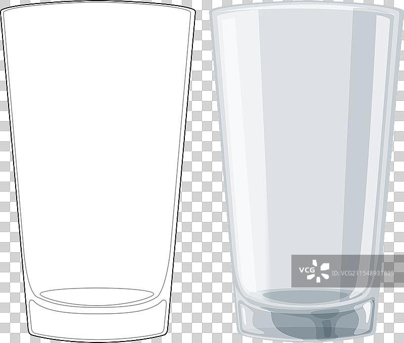 一个空的透明玻璃杯图片素材