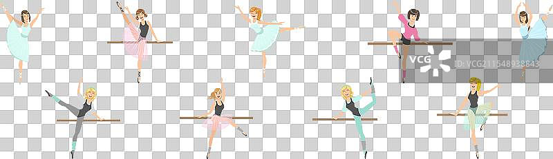 优雅的芭蕾舞者角色，身材纤细图片素材