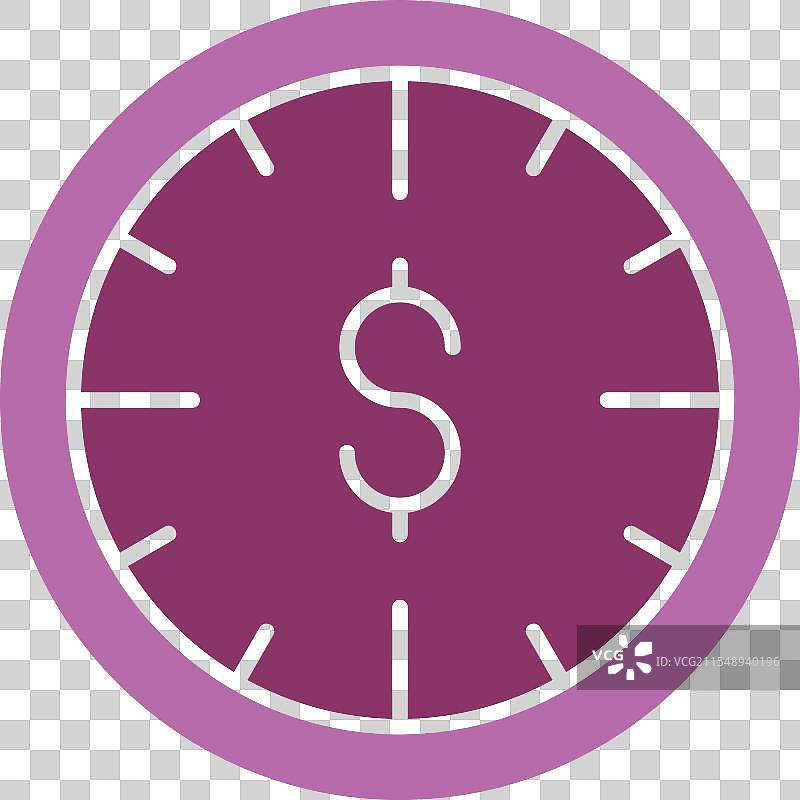 时间就是金钱图标，双色设计图片素材