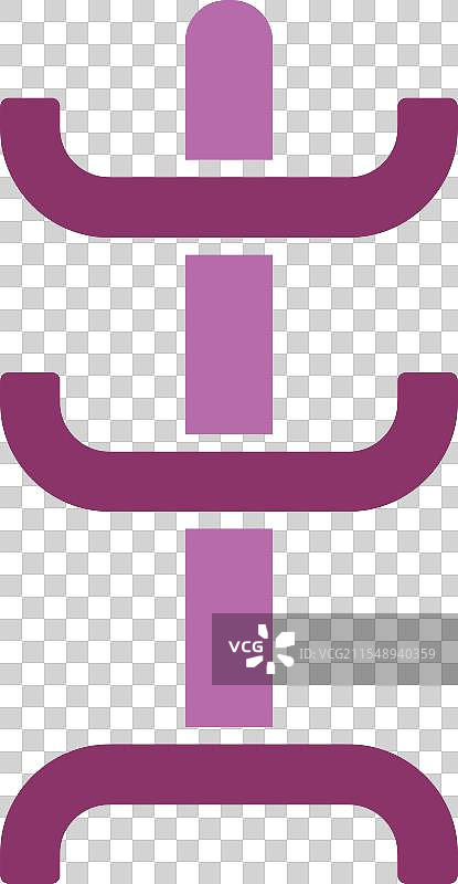 两色图标的衣帽架符号图片素材