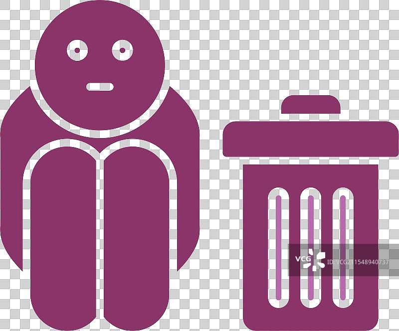 scavenger glyph 两色图标图片素材