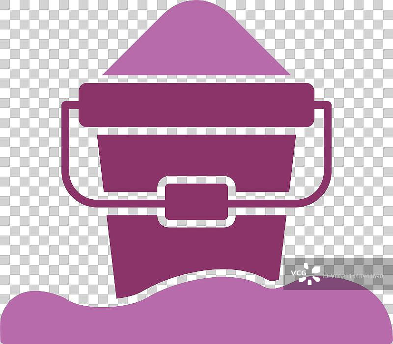 沙桶图标，双色设计图片素材