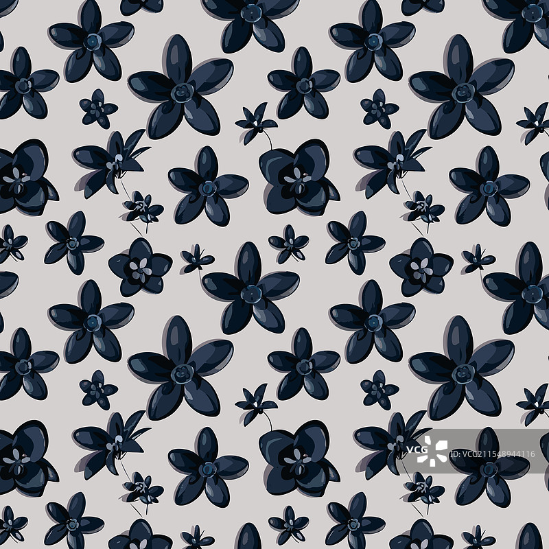 花卉图案设计，带有叶子的图案艺术图片素材