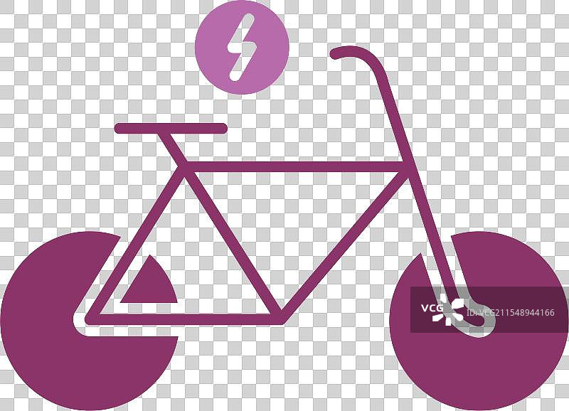 电动自行车图标（双色）图片素材