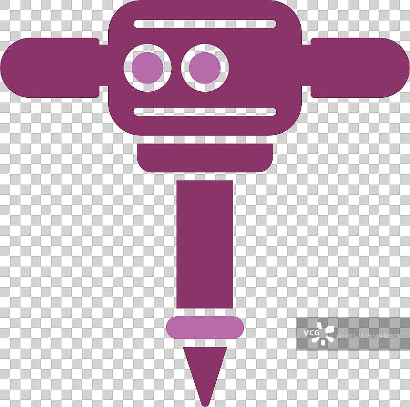 双色图标的电锤符号图片素材