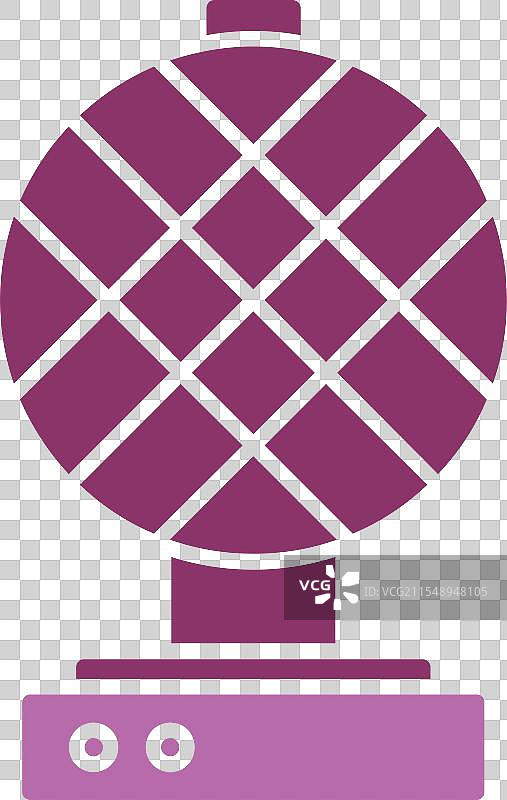 华夫饼机图标，双色设计图片素材