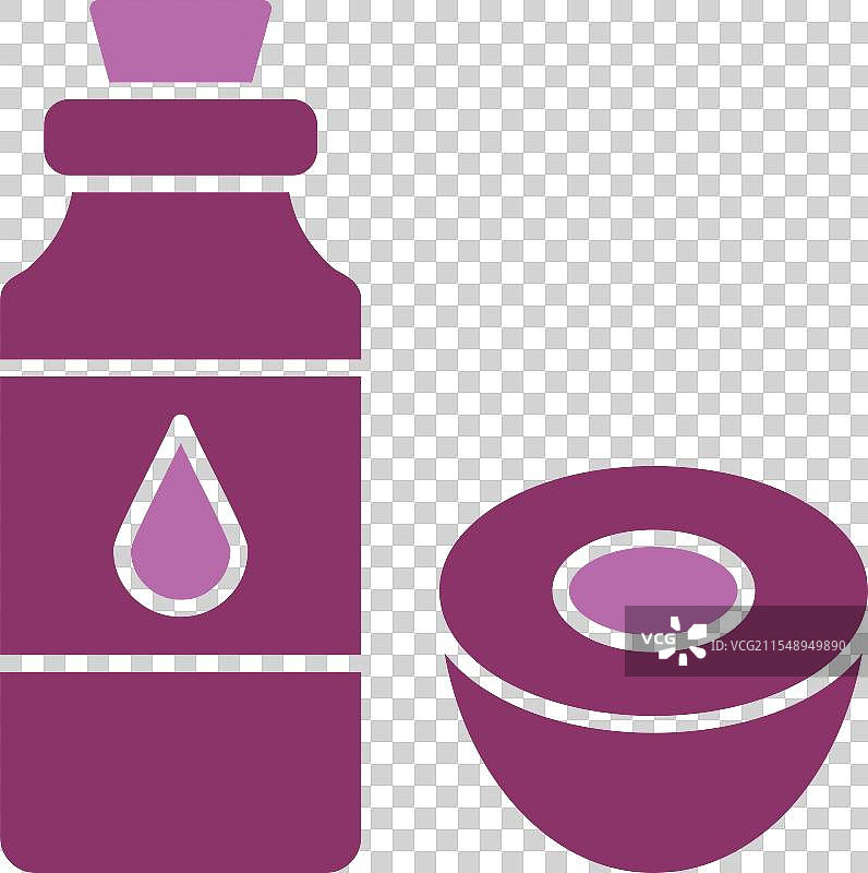 椰子油图标，两种颜色图片素材