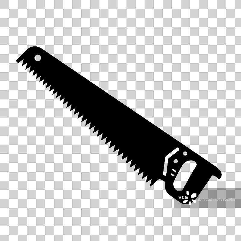 高质量手锯图标，背景为白色图片素材