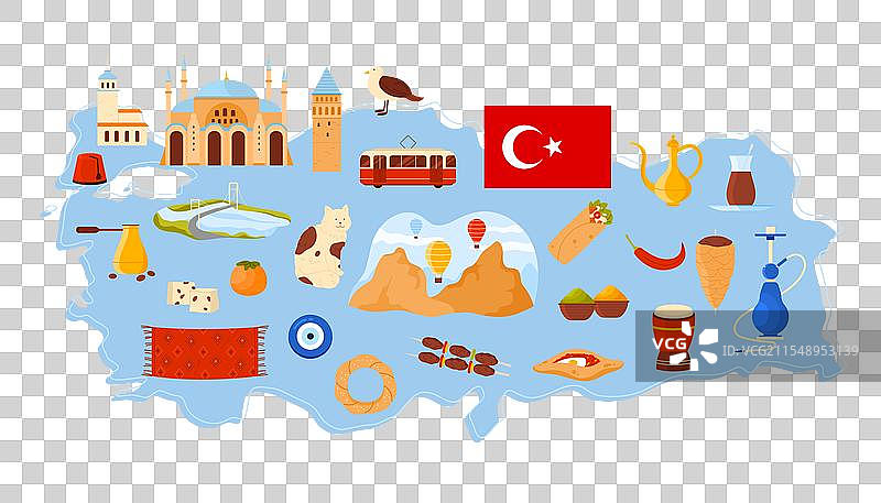 前往土耳其，体验文化元素和清真寺图片素材