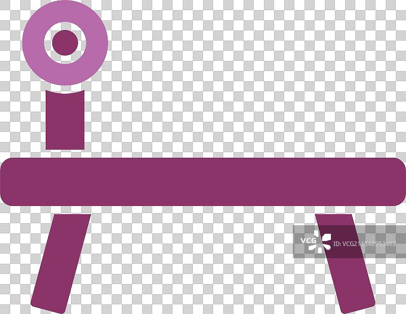 卧推图标，双色设计图片素材