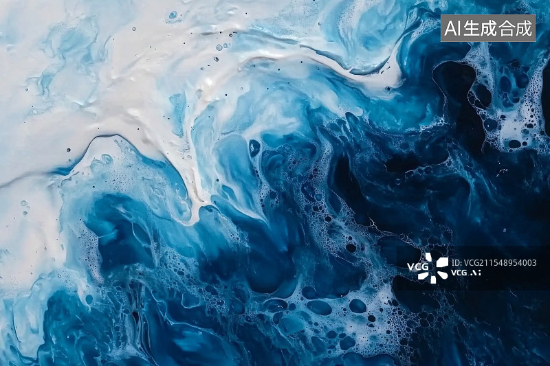 【AI数字艺术】深海秘境的流体艺术图片素材