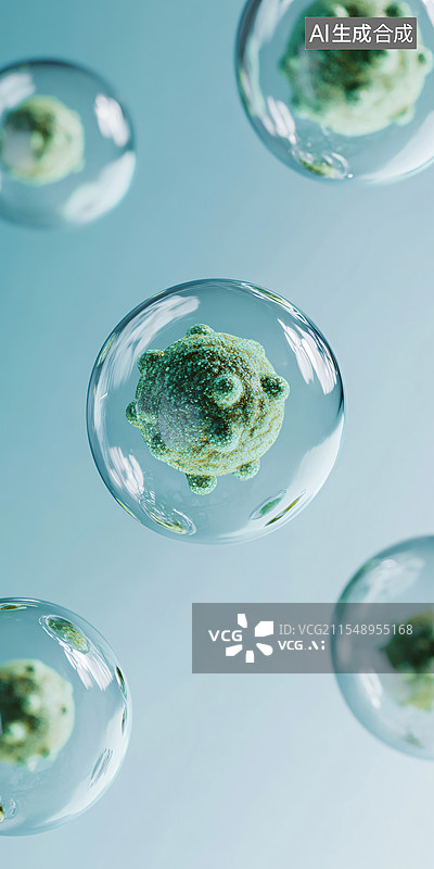 【AI数字艺术】细胞外泌体生物医疗图片图片素材