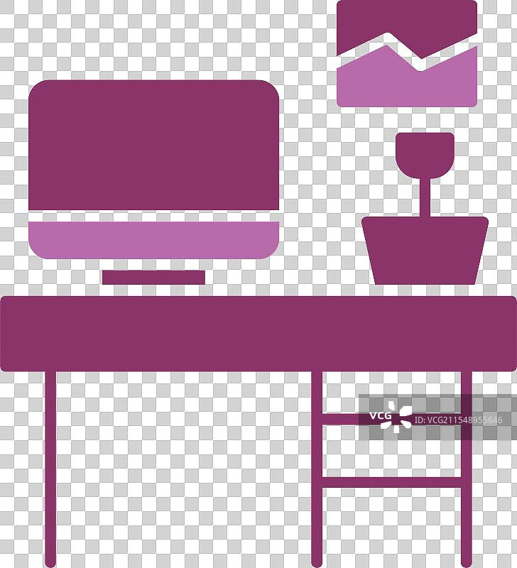 双色图标的工作台符号图片素材